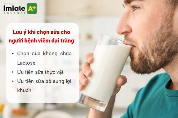 lưu ý khi chọn sữa cho người viêm đại tràng